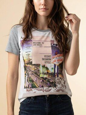 IFSE Women's Las Vegas Graphic Print Short Sleeve T-Shirt, Size: Small